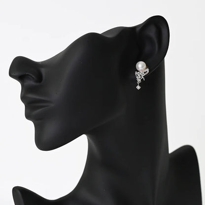 Wholesale New Trends 18k gold plated luxury 925 sterling silver dangle earrings fine jewelry for women