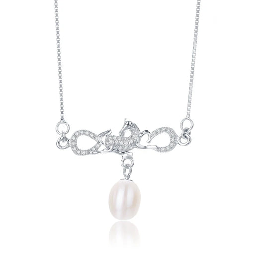 925 sterling silver women teardrop pearl charm drop pendant necklace with pearl pendant