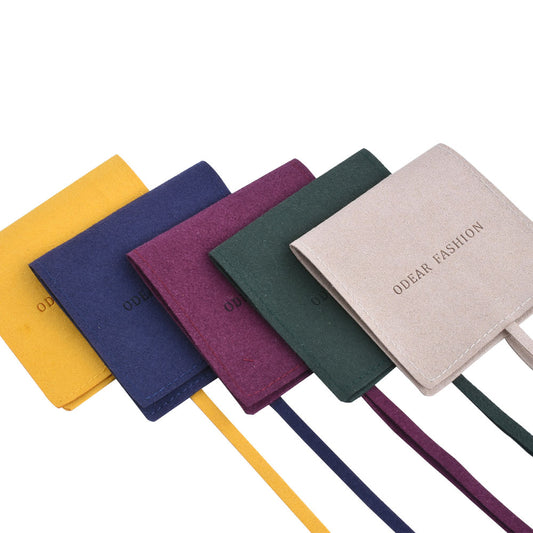100 PCS 8 × 8 CM Suede Pouch Jewelry Packaging Bags
