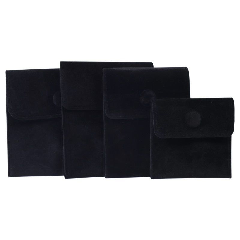 10 PCS Snap Fastener Velvet Pouch Jewelry Storage Bags
