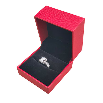 25Pcs Squar Red Ring Boxes