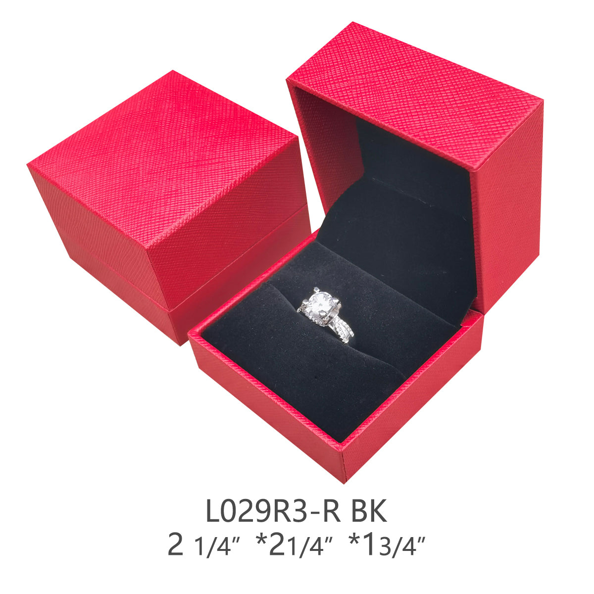 25Pcs Squar Red Ring Boxes