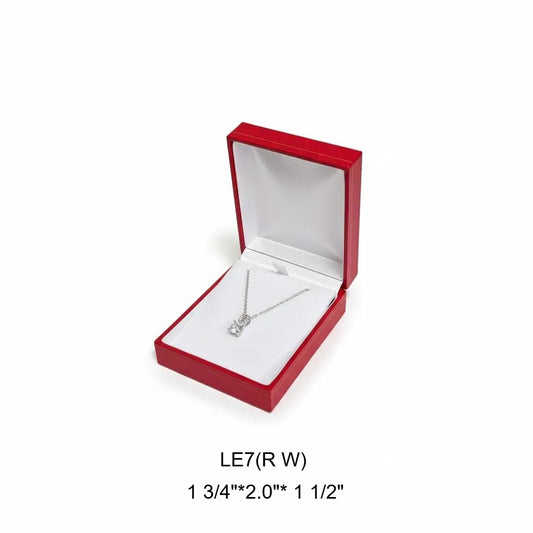 6Pcs Red Pedant Boxes With Gold Trim