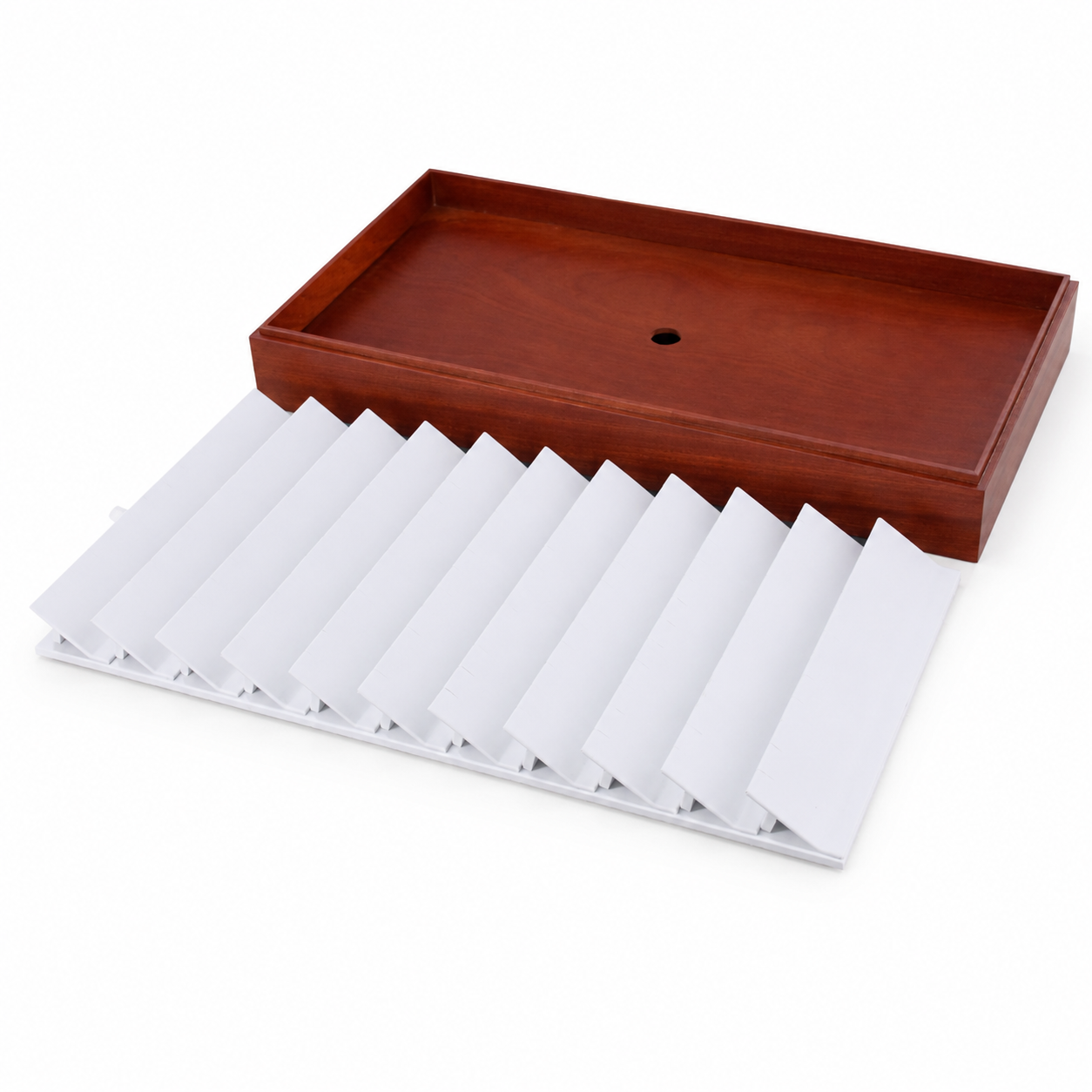 white wooden open