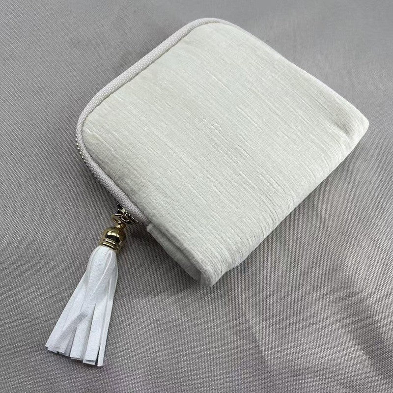 Portable Tassel Zipper Jewelry Bag