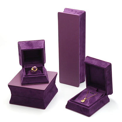 Waist jewelry packaging box PU leather ring box pendant earrings bracelet box jade ancient method packaging box