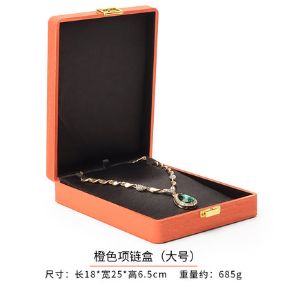 Metal Buckle Black Tess Cloth Box Ring Earrings Necklace Set Box Jewelry Storage Jewelry Box Gift Packaging Box