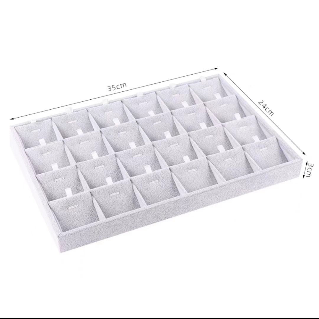 Gray Velvet  Jewelry Tray