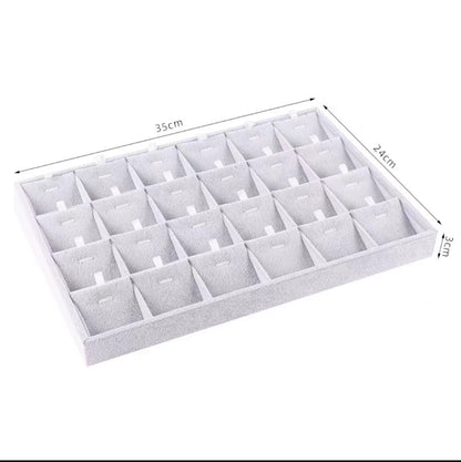 Gray Velvet  Jewelry Tray