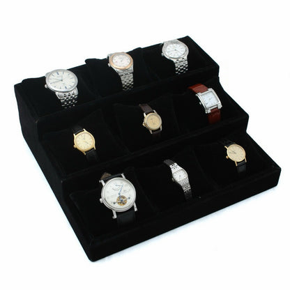 Ice Flower Velvet Small Pillow Plate 12-grid Stall Bracelet Bracelet String Storage Box Stall Props Jewelry Watch Display Plate