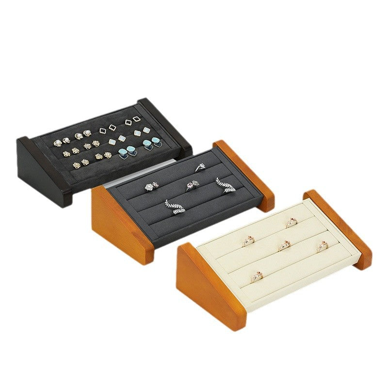 2-Way Wooden Ring Display Stand Vertical & Horizontal