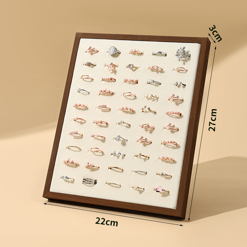 Black Walnut Vertical Ring Stud Earrings Display Stand