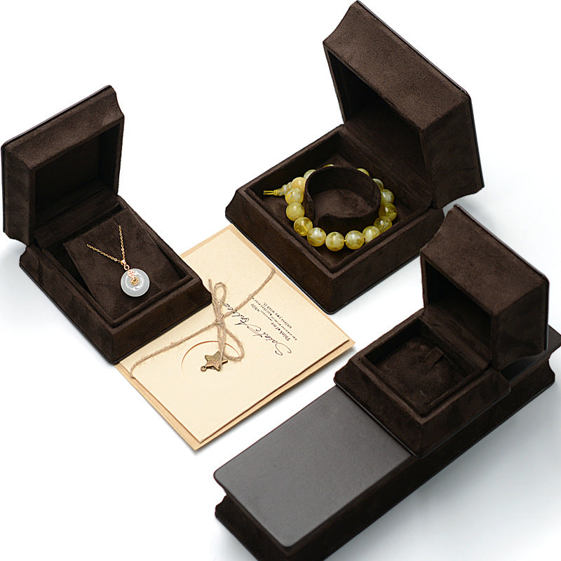 Waist jewelry packaging box PU leather ring box pendant earrings bracelet box jade ancient method packaging box