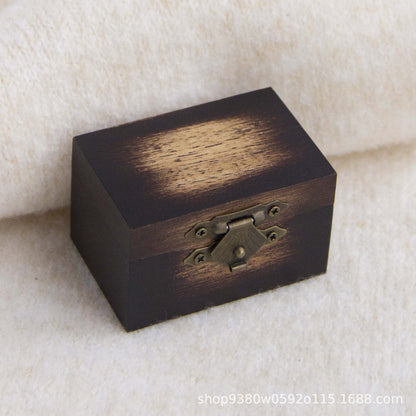 Vintage Ring Box Wooden Box Jewelry Box