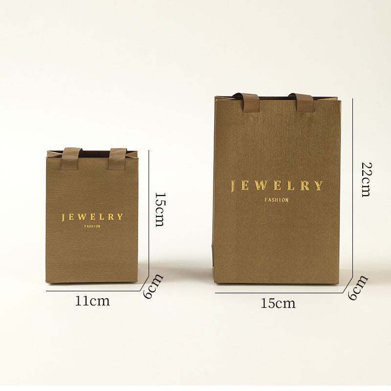 High-end Jewelry Jewelry Bag Universal Packaging Wholesale Paper Bag Jewelry Tote Bag Necklace Ring Bag