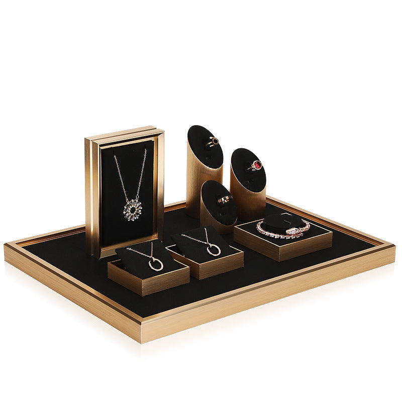 Black Microfiber Jewelry Display Stand