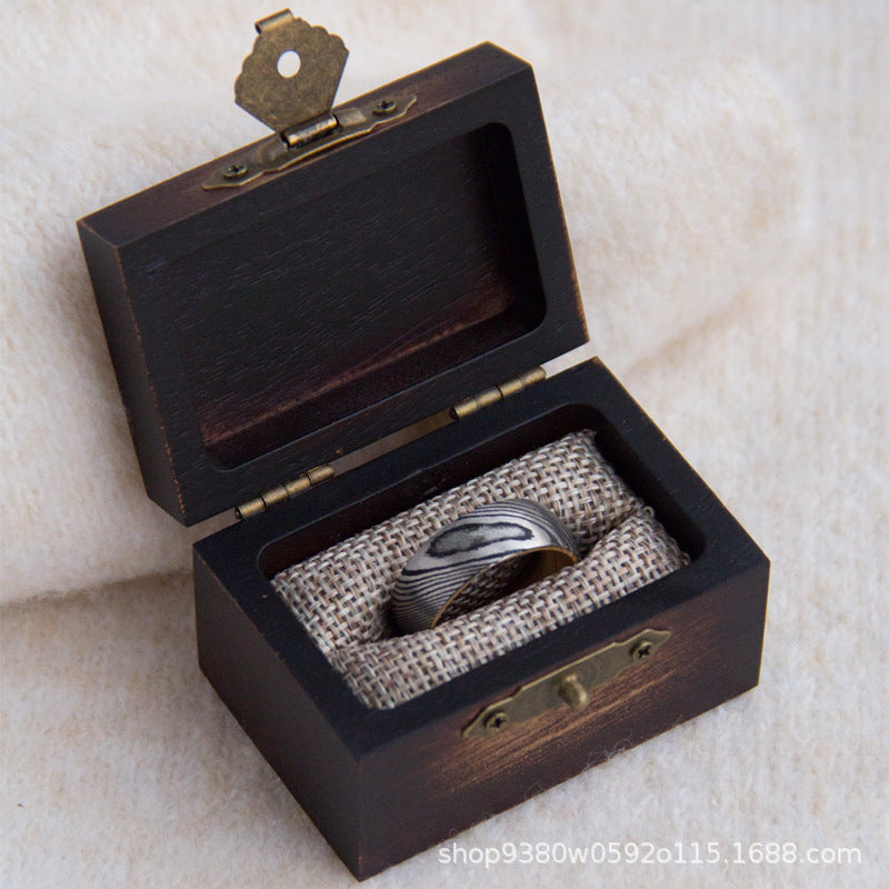 Vintage Ring Box Wooden Box Jewelry Box