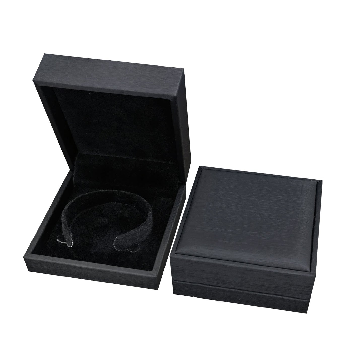 6 Pcs (P06BA-BK) Black PU Bangle Boxes