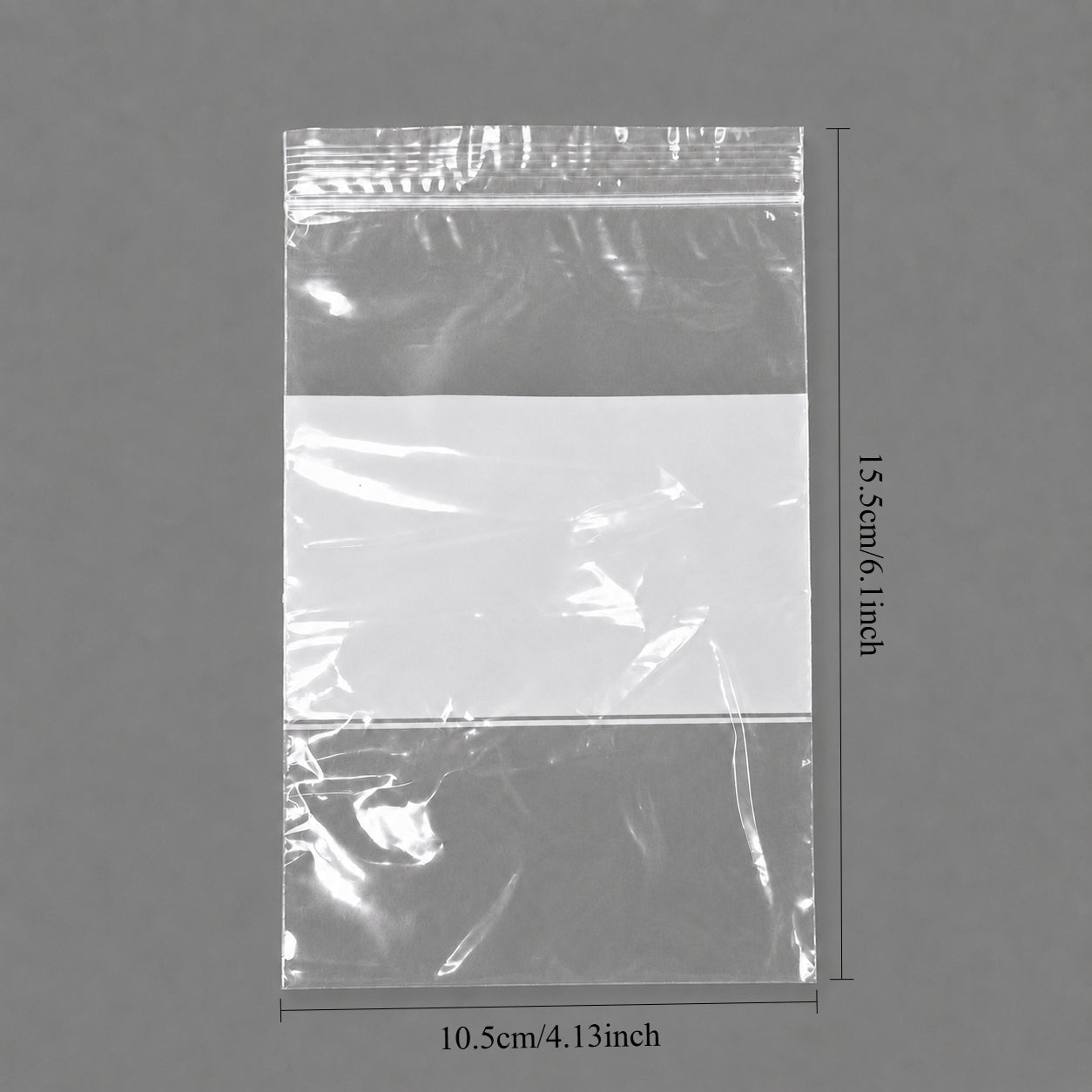 Plastic Zip Bags with White Block Price For 1000pcs ,4" x 6"