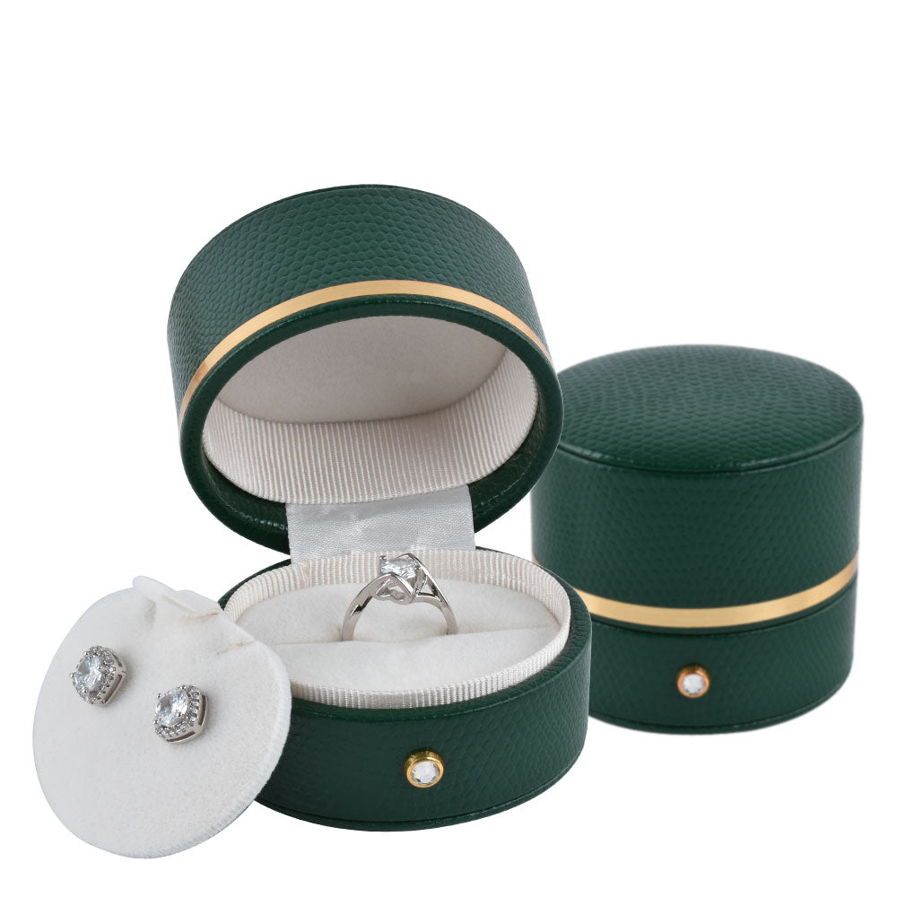 6PCS Green Oval Luxury Jewelry Box