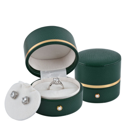 6PCS Green Oval Luxury Jewelry Box