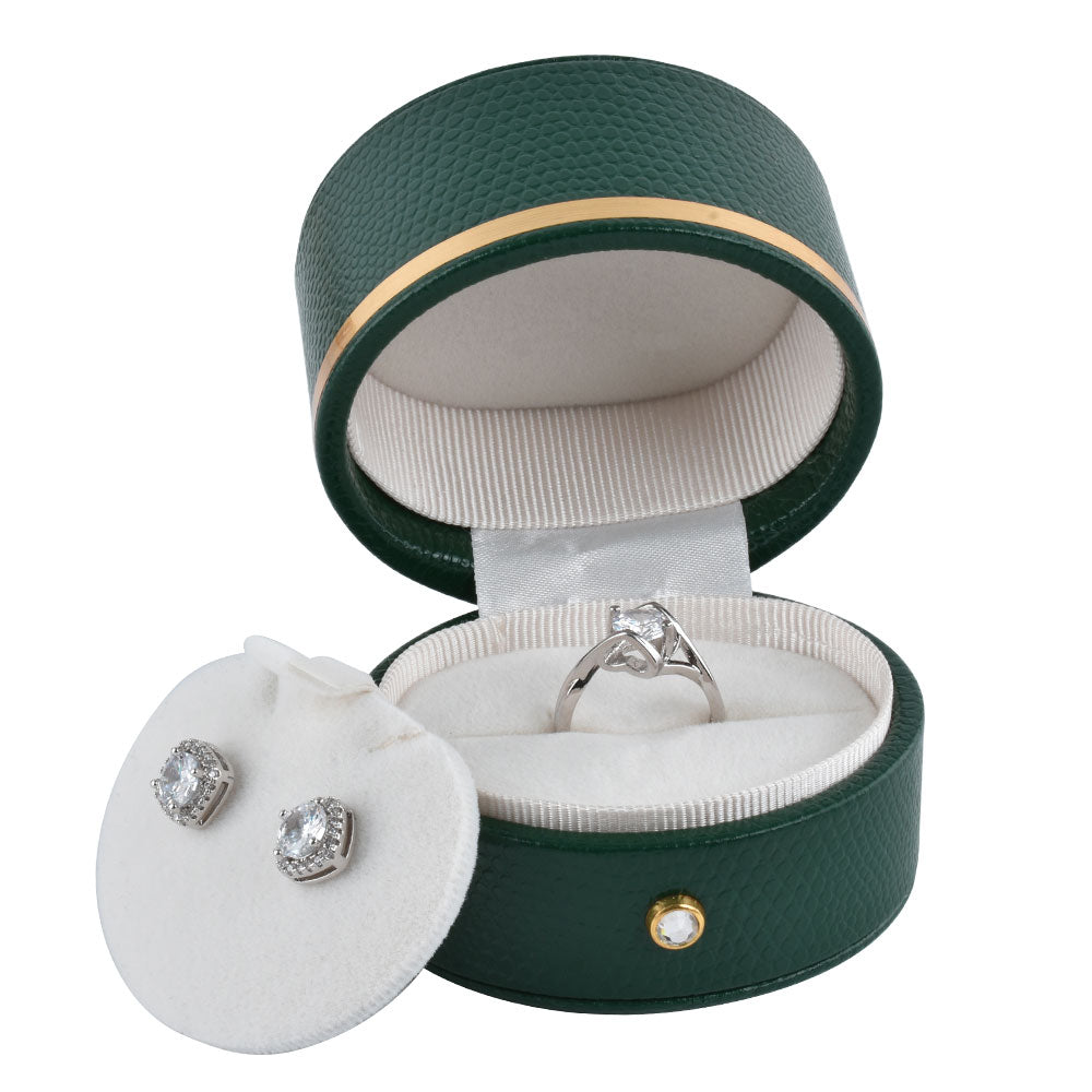 6PCS Green Oval Luxury Jewelry Box