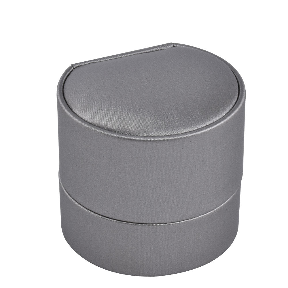 12PCS (P04R-GR) Gray PU Ring Boxes