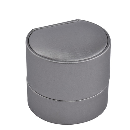 12PCS (P04R-GR) Gray PU Ring Boxes