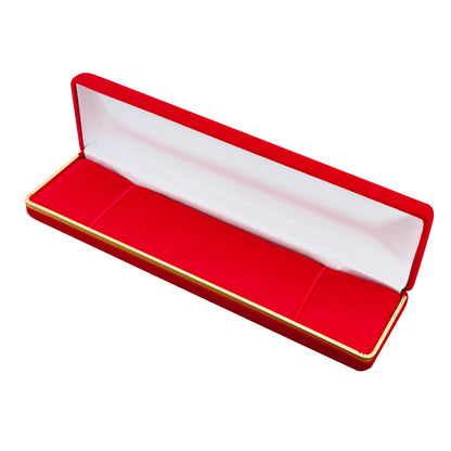 6PCS (SB5-RD) Red Velvet Bracelet Boxes With Gold Trim