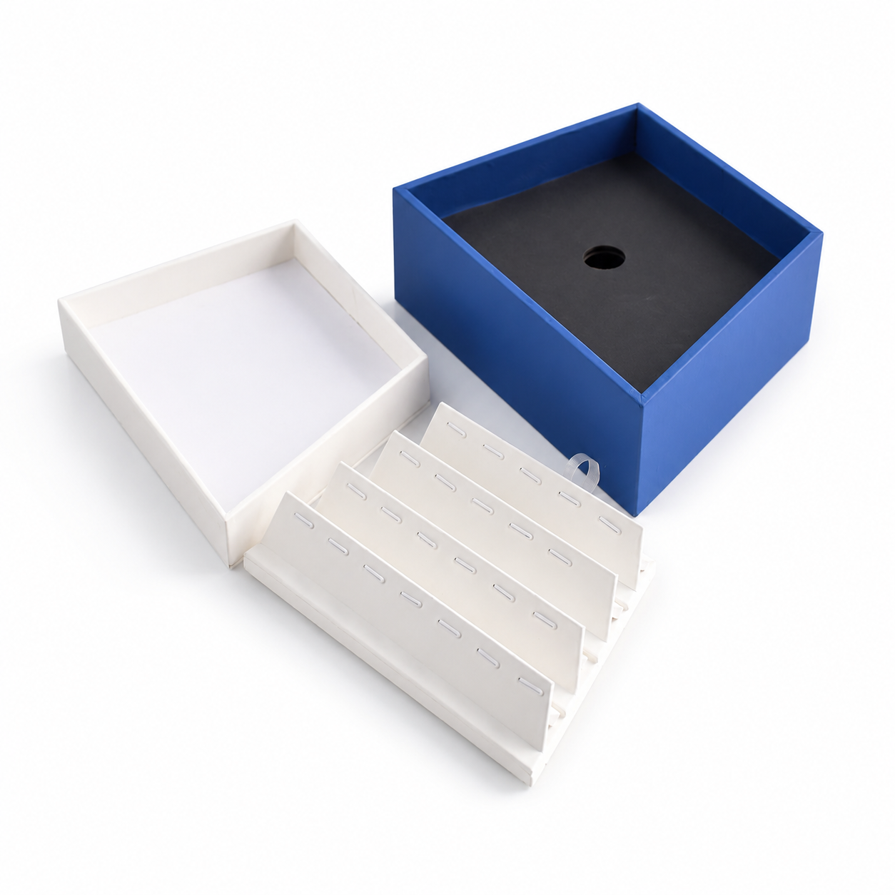 blue white open