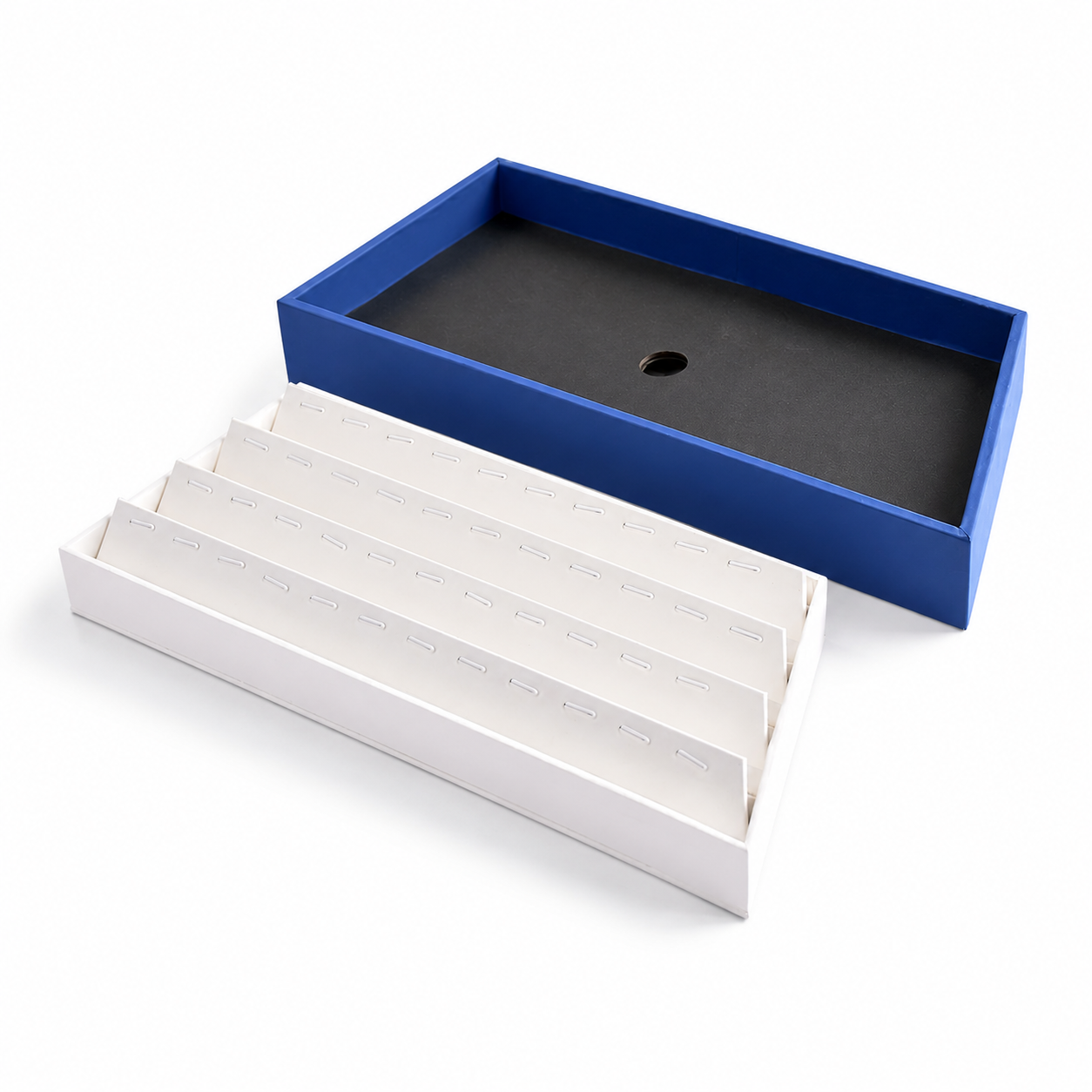 blue white open