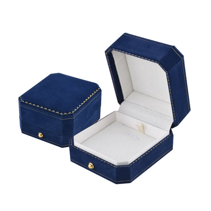 12PCS (V17-P1 B) Luxury Blue Velvet Covered Pendant Earring Boxes