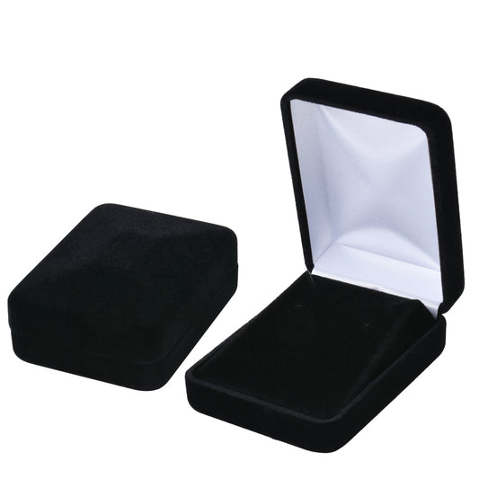 12PCS (YE4-BK) Black Velvet Pendant Earring Boxes