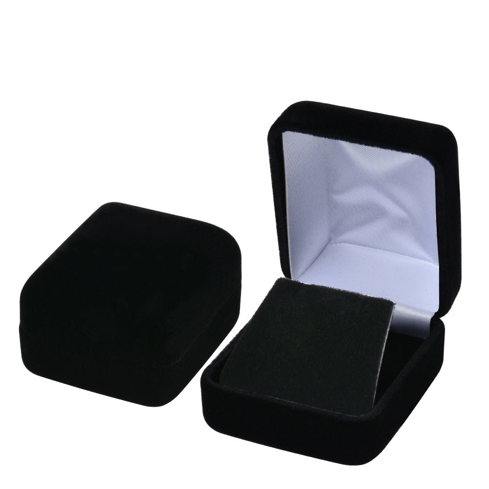 12PCS (YE3-BK) Black Velvet Earring Necklace Boxes