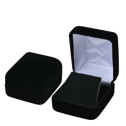 12PCS (YE3-BK) Black Velvet Earring Necklace Boxes