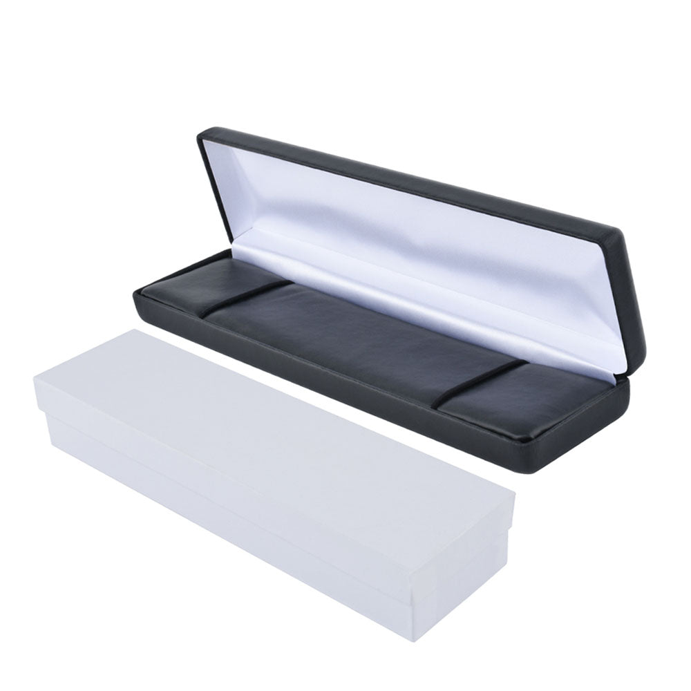 PU Leather Black Metal Jewelry Boxes