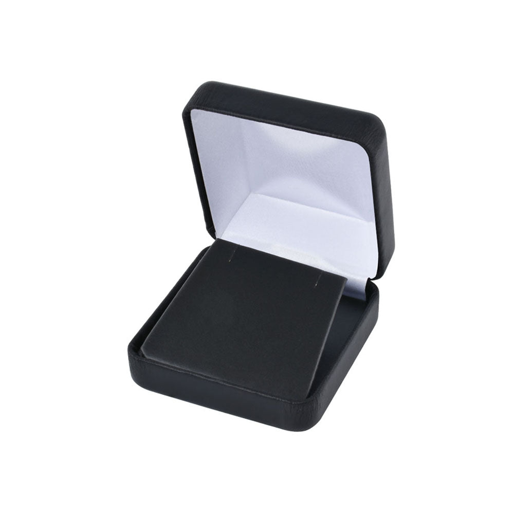 PU Leather Black Metal Jewelry Boxes