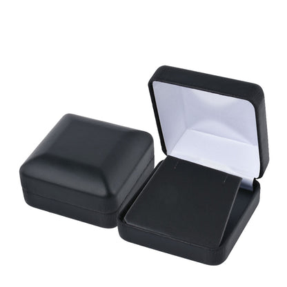 PU Leather Black Metal Jewelry Boxes
