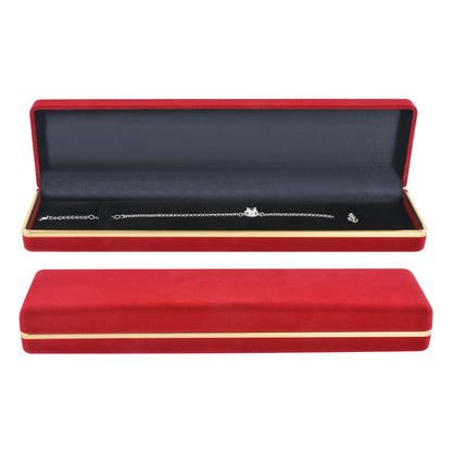 12PCS (F02BR-R) Red Flocking Bracelet Boxes