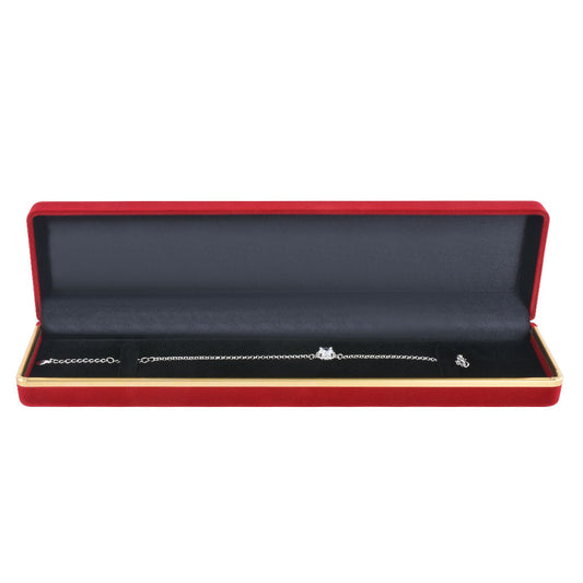 12PCS (F02BR-R) Red Flocking Bracelet Boxes