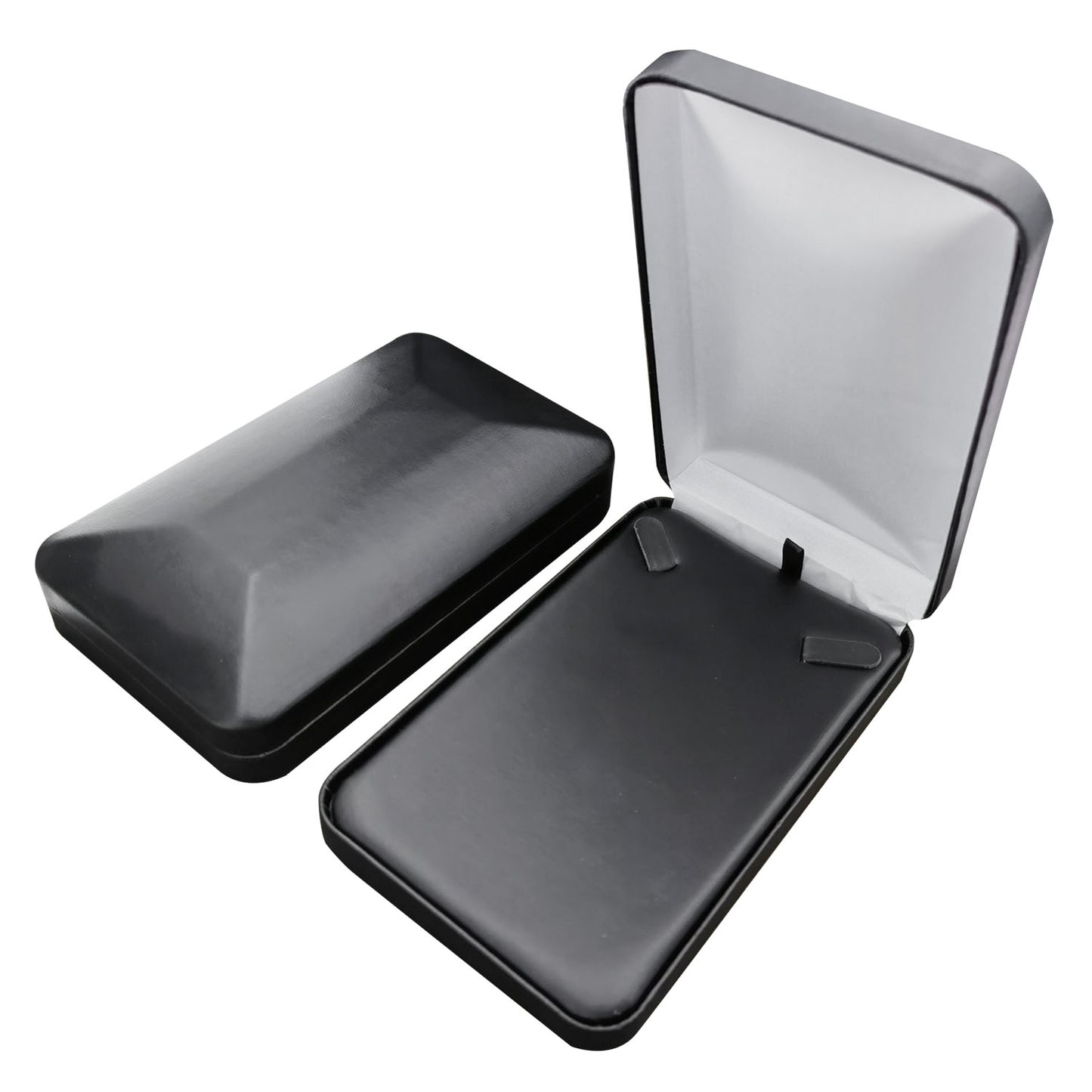 PU Leather Black Metal Jewelry Boxes