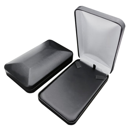 PU Leather Black Metal Jewelry Boxes