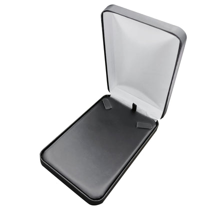 PU Leather Black Metal Jewelry Boxes