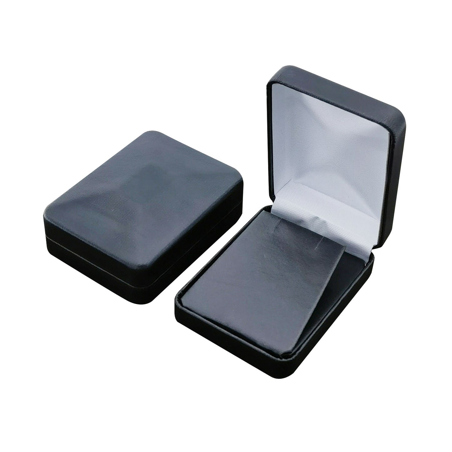 PU Leather Black Metal Jewelry Boxes