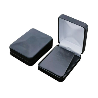 PU Leather Black Metal Jewelry Boxes