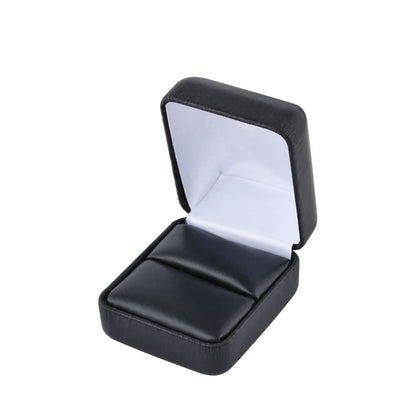 PU Leather Black Metal Jewelry Boxes