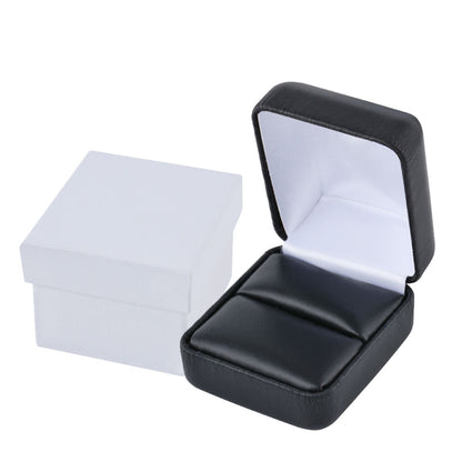 PU Leather Black Metal Jewelry Boxes