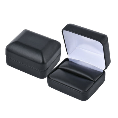PU Leather Black Metal Jewelry Boxes