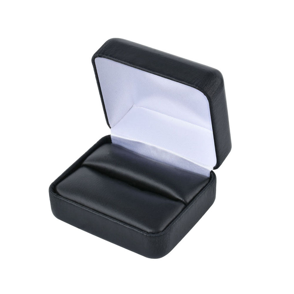 PU Leather Black Metal Jewelry Boxes