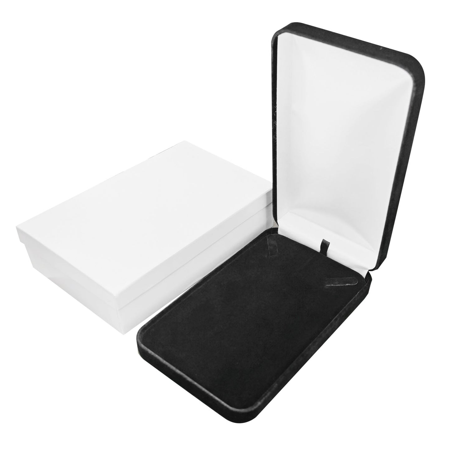 6PCS (YN7-BK) Black Velvet Necklace Boxes